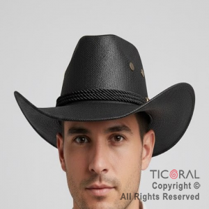 SOMBRERO COWBOY AUSTRALIANO NEGRO x 1